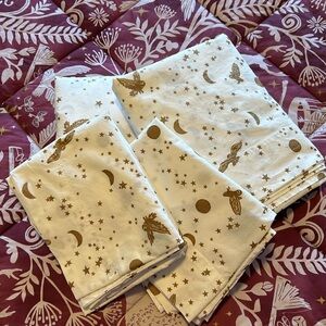 EUC Pottery Barn Teen Harry Potter “Enchanted Night Sky” Full Size Sheet Set